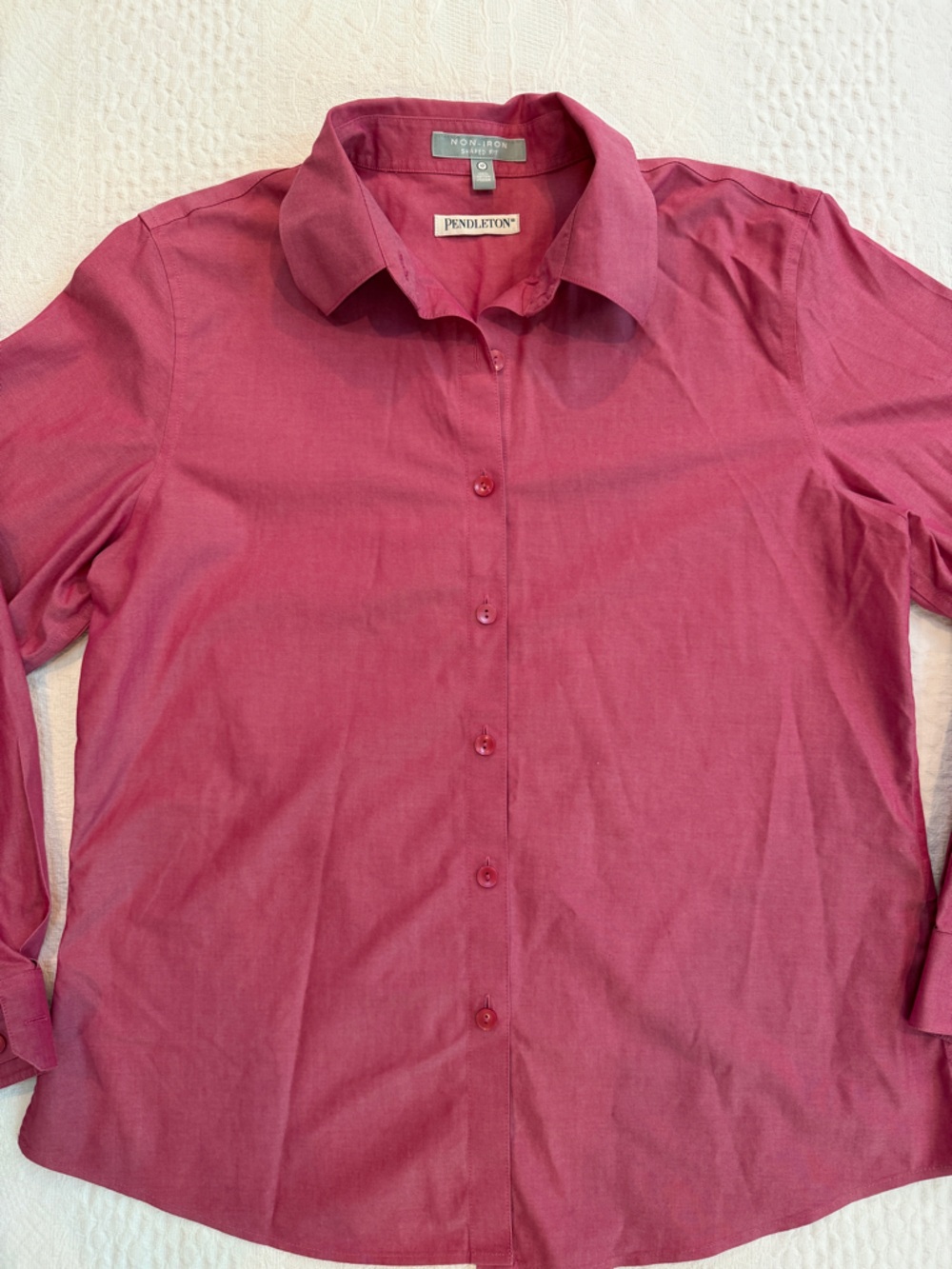 Pendleton Blouse Non-Iron Shape Fit Button Up Shirt Women’s 12